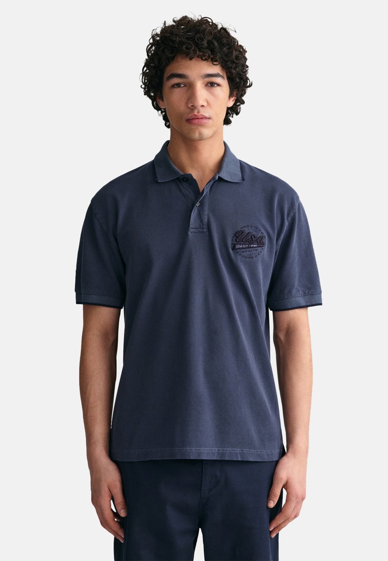 GANT USA Polo shirt evening blue/dark blue Zalando
