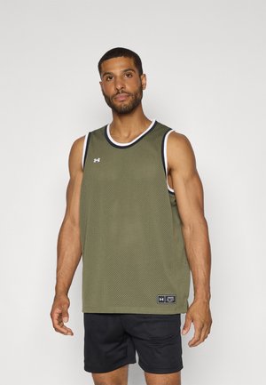 Under Armour ZONE PRO TANK - Topp - marine od green/white