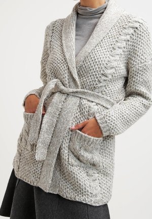 Cardigan - mottled dark grey