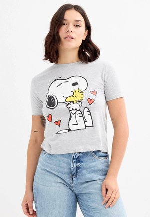 MANGA CORTA SNOOPY - Camiseta estampada - gris