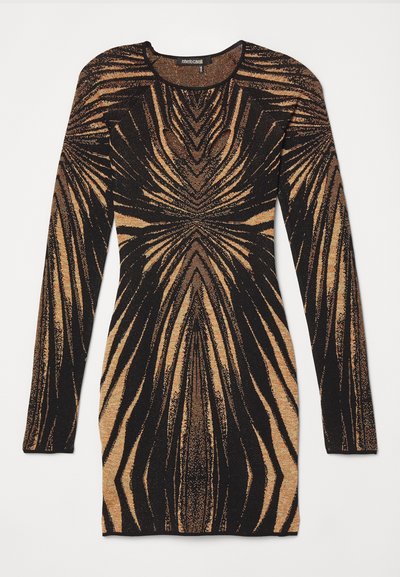 Roberto Cavalli STRIPE DRESS - Robe pull - giallo sen