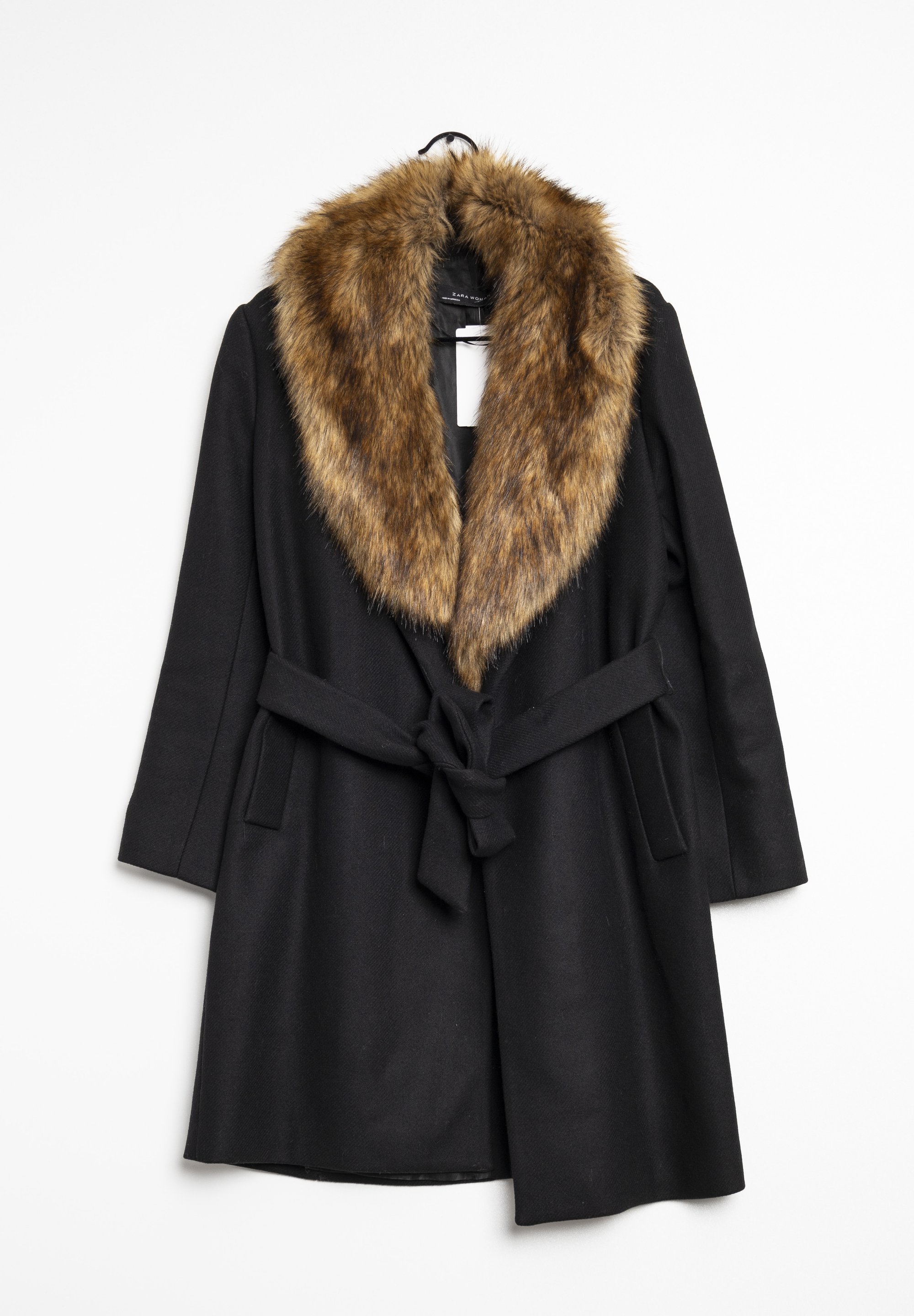 Fur Collar Mantel Damen Zara Felljacke Parka - Main Image