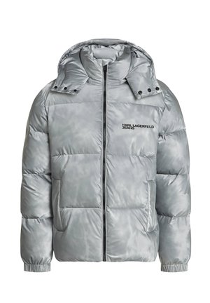 Karl Lagerfeld Jeans, KLJ REG SHINY PUFFER - Χειμωνιάτικο μπουφάν - glacier grey