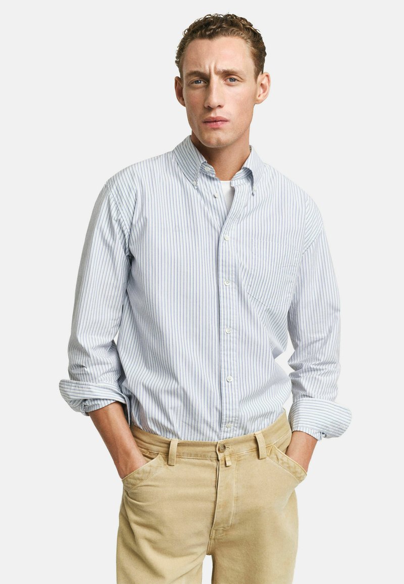 GANT - RELAXED FIT HERITAGE STRIPED  - Shirt - muted blue, Enlarge
