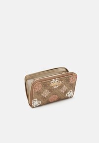 Guess ELIETTE LOGO MED ZIP - Peněženka - latte logo multi