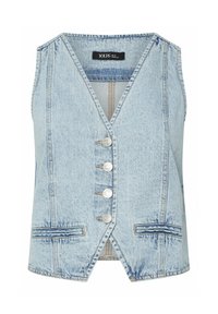 Yours Clothing WASHED - Väst - light blue