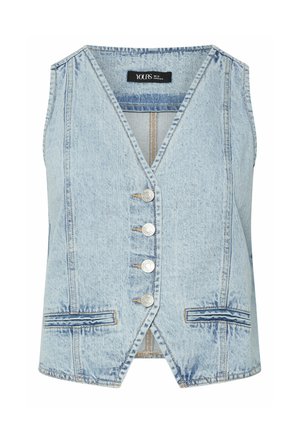 Yours Clothing WASHED - Bodywarmer - light blue