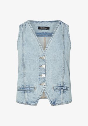 Yours Clothing WASHED - Bodywarmer - light blue
