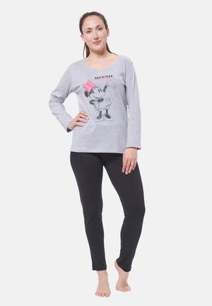 MINNIE MOUSE SET LANGARM OBE - Pyjama top - grau schwarz