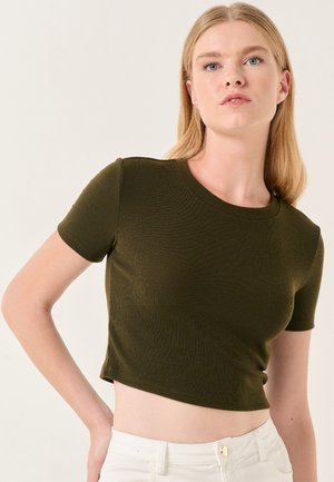 CREW NECK SHORT SLEEVE  - T-shirt basic - khaki