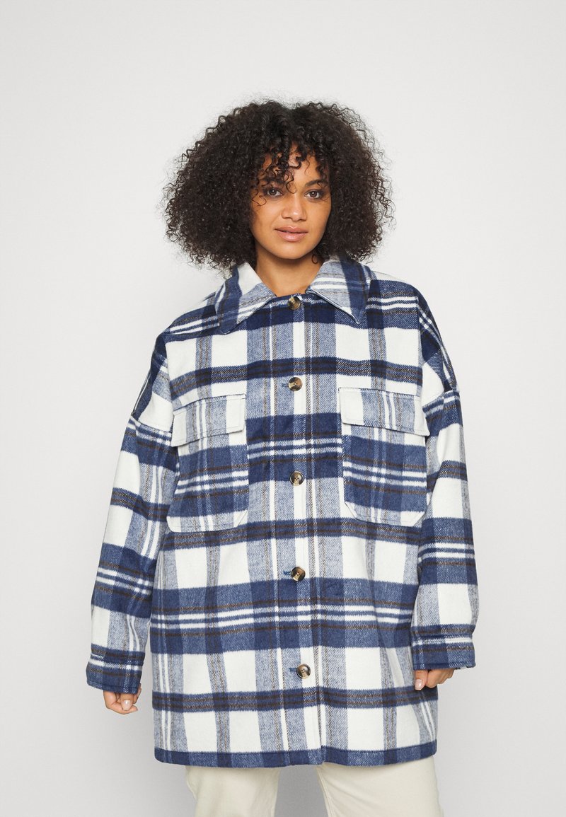Damen Parkas | Missguided Plus BOXY SHACKET Kurzmantel blue/blau - DQ75005 Damen Parkas | Missguided Plus BOXY SHACKET Kurzmantel blue/blau - DQ75005