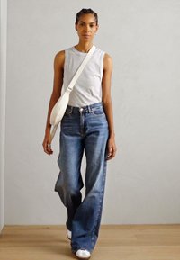 Marc O'Polo LONG ROUND NECK - Topper - chalky grey melange