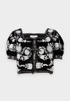 IRENE EMBROIDERY PUFF  - Bluse - black