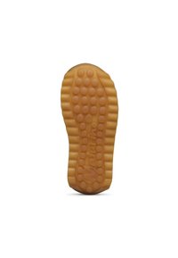 Sole vyrobená ze světle hnědé gumy s texturovaným povrchem, který obsahuje kulaté vzory a vyvýšené rýhy pro trakci, včetně loga "Naturino".