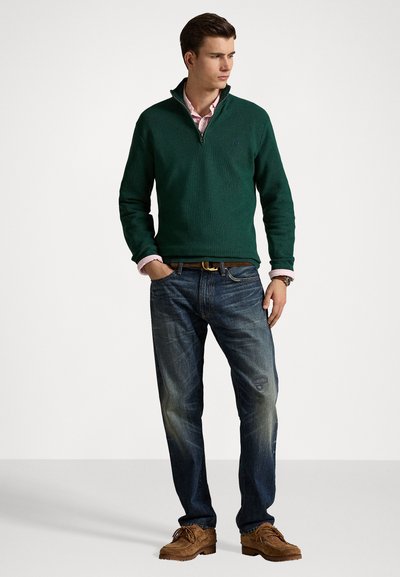 Polo Ralph Lauren KNIT COTTON QUARTER ZIP JUMPER - Trui - vintage pine