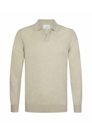 PROFUOMO, PROFUOMO POLO LONG SLEEVE - Poloshirt - beige