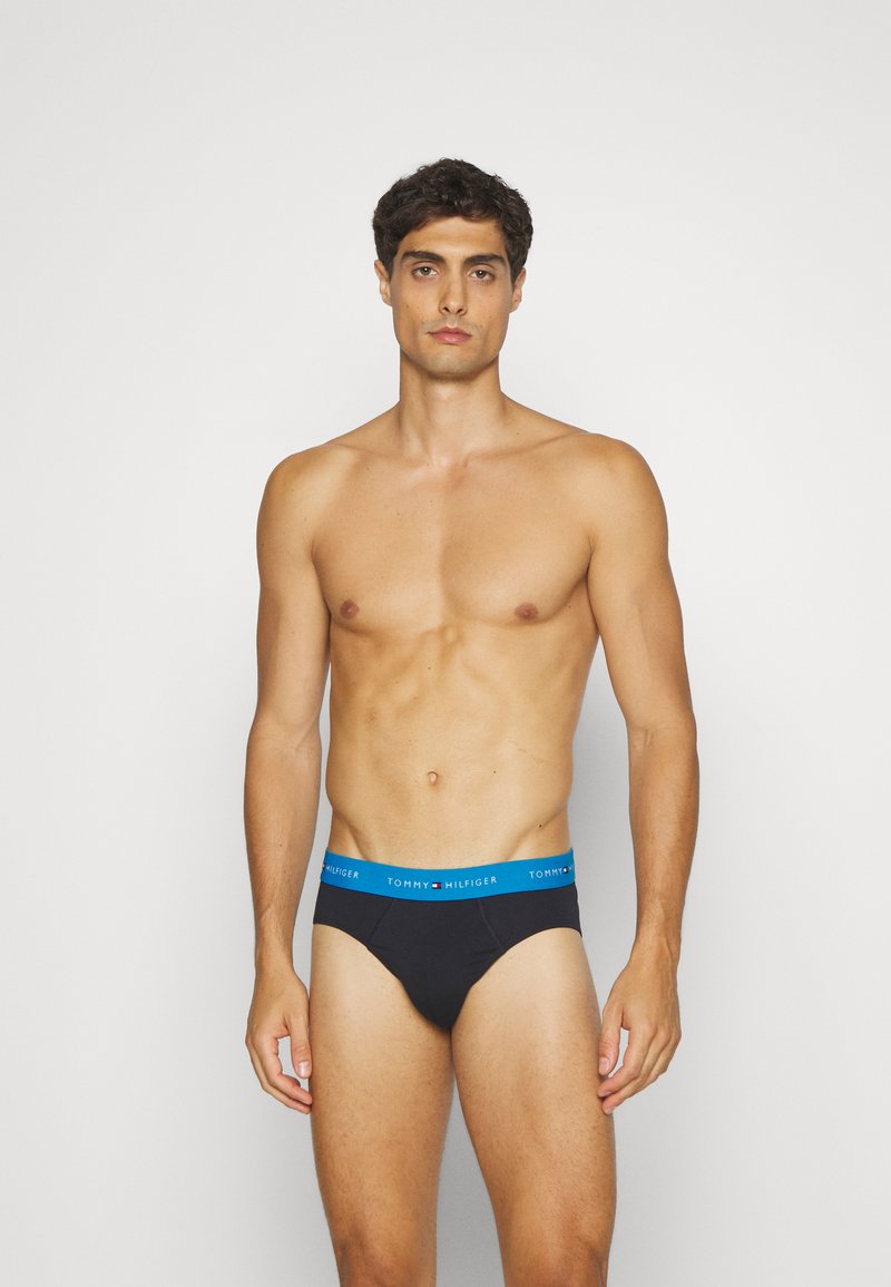 Tommy Hilfiger BRIEF 3 PACK - Klasični kroj - cerulean aqua/silver/fireworks