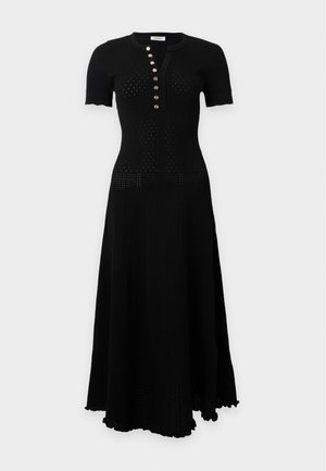 sandro, ROBE MIDI POINTELLE FACON MILO - Vestido de punto - noir