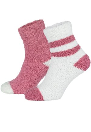 Black Snake KUSCHEL STRÜMPFE 2 PAAR - Socks - rosa weiß