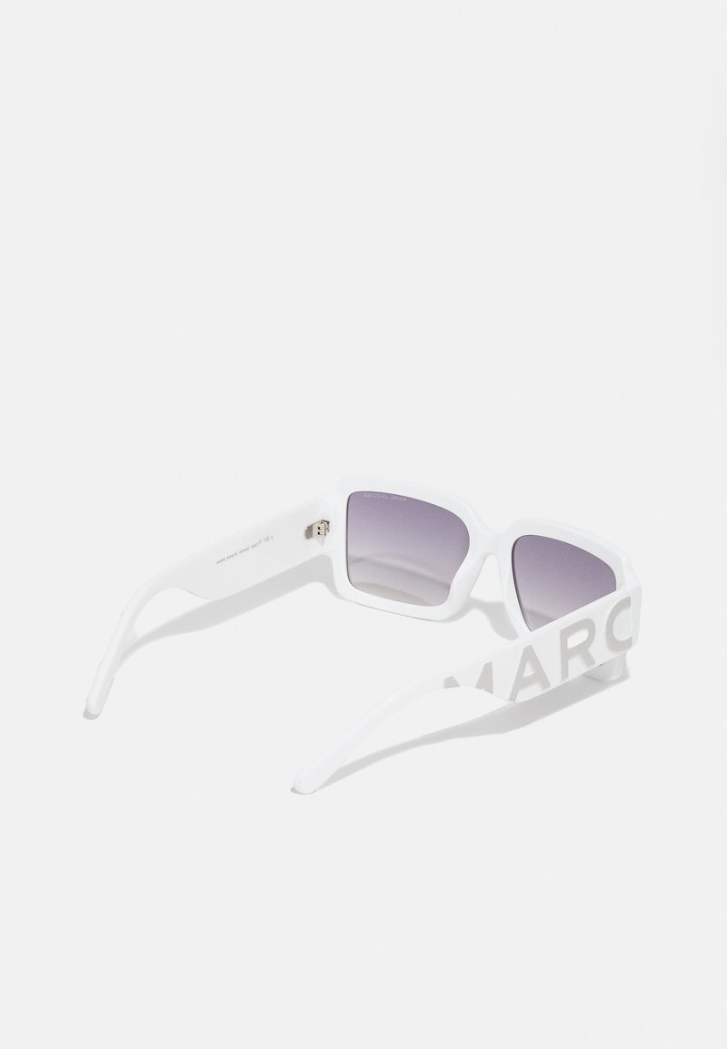 Marc Jacobs White Sunglasses with Purple Lenses Marc by Marc Jacobs MMJ287 Square Unisex Sunglasses White  main image 4