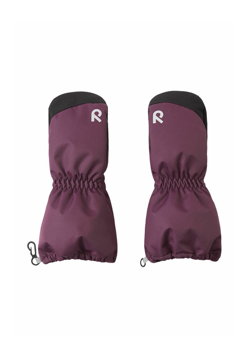Fioletowe rękawiczki z czarnymi akcentami, elastycznymi mankietami i logo z przodu. Gładki, wodoodporny materiał z wyściełanym wnętrzem.