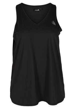 Active by Zizzi TRAININGS MIT V-AUSSCHNITT - Topp - black