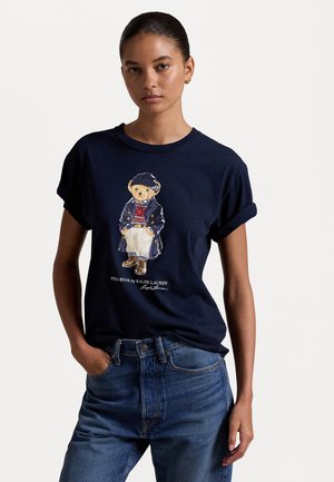 POLO BEAR LOGO COTTON JERSEY TEE - Print T-shirt - worth navy