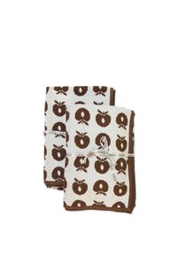 Småfolk 2ER-PACK 70 140 MIT ÄPFELN - Badehåndklæde - brown