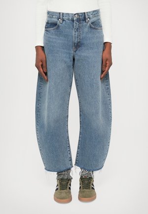 THE BUBBLE CROP - Džíny Relaxed Fit - blue