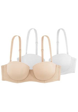 MICHELLE LIGHT PADDED 2 PACK - Soutien-gorge à balconnet - white/beige
