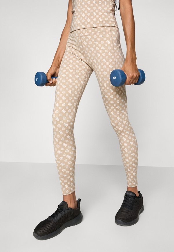 PEONY LOGOMANIA LEGGINGS - Leggings - beige3