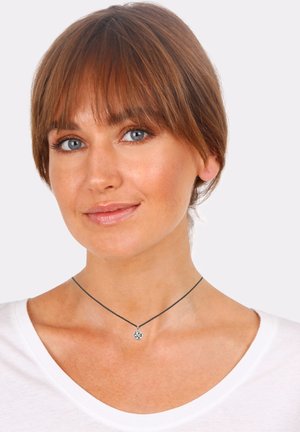 BASIC CHOKER - Verižica - silver-coloured/black