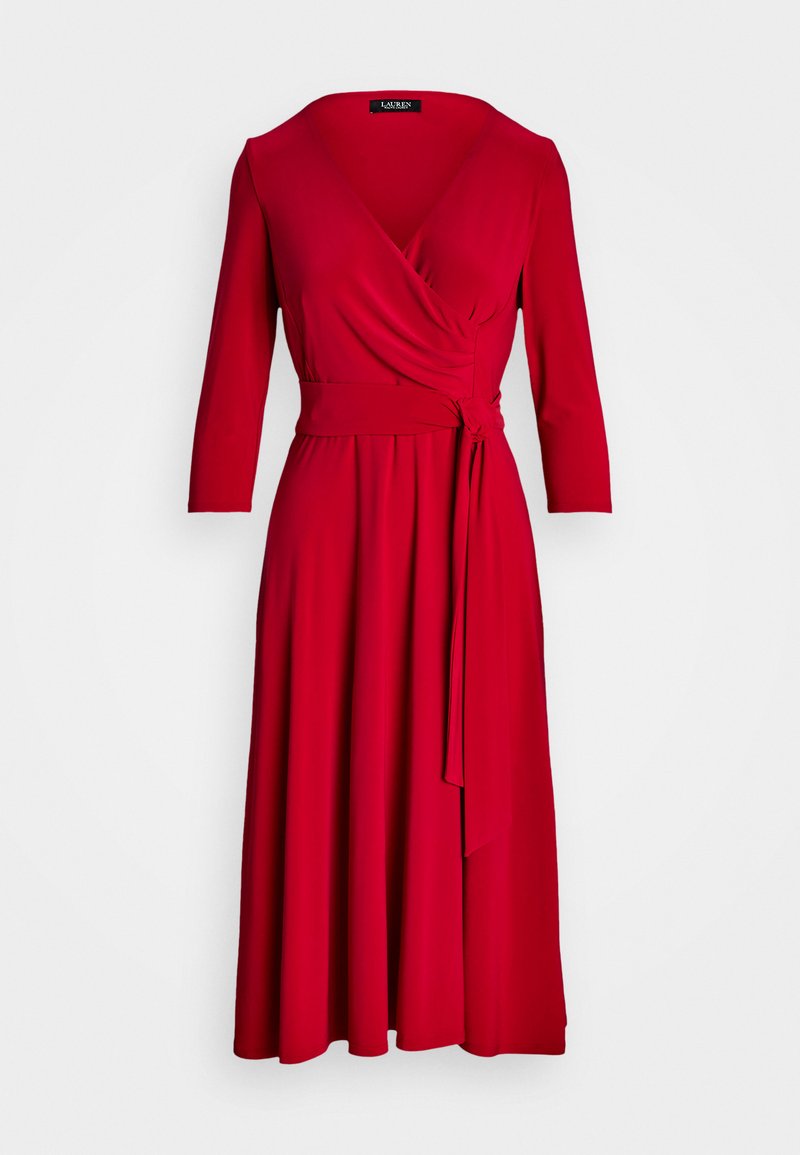 ralph lauren red wrap dress Ralph Lauren Collection - Daley point-collar maxi dress - women - Cotton/Polyester - 2