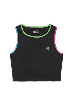 Freddy FITNESS - Top - black turquoise green fucsia