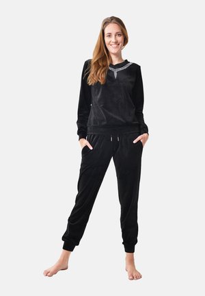 RAIKOU DAMEN HAUSANZUG - Tracksuit bottoms - schwarz