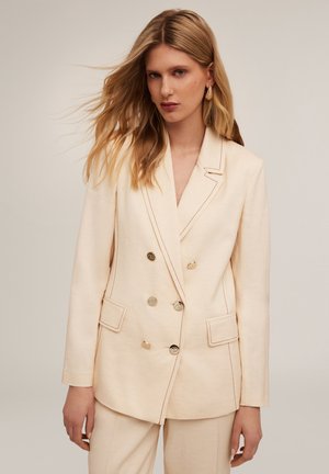 CON IMPUNTURE A CONTRASTO - Blazer - beige