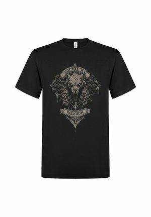 POWERWOLF HEAD - T-shirt med print - black
