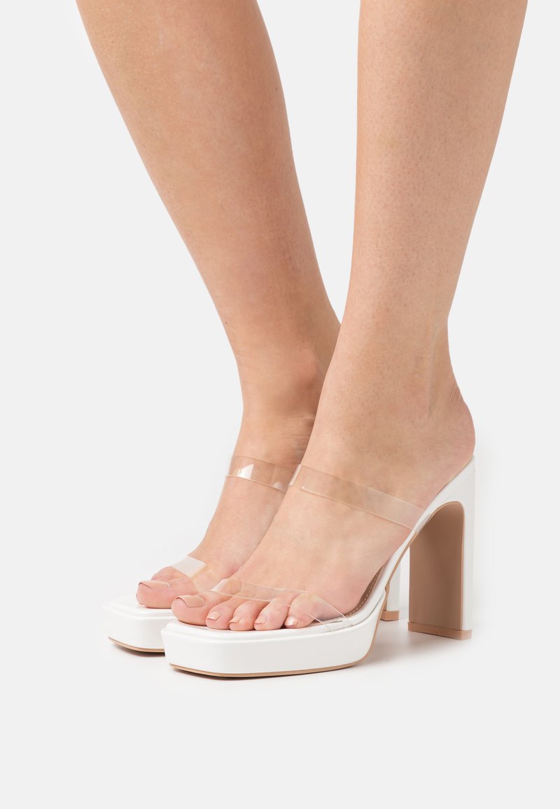 RAID EDNA Mules à talons white/blanc ZALANDO.FR