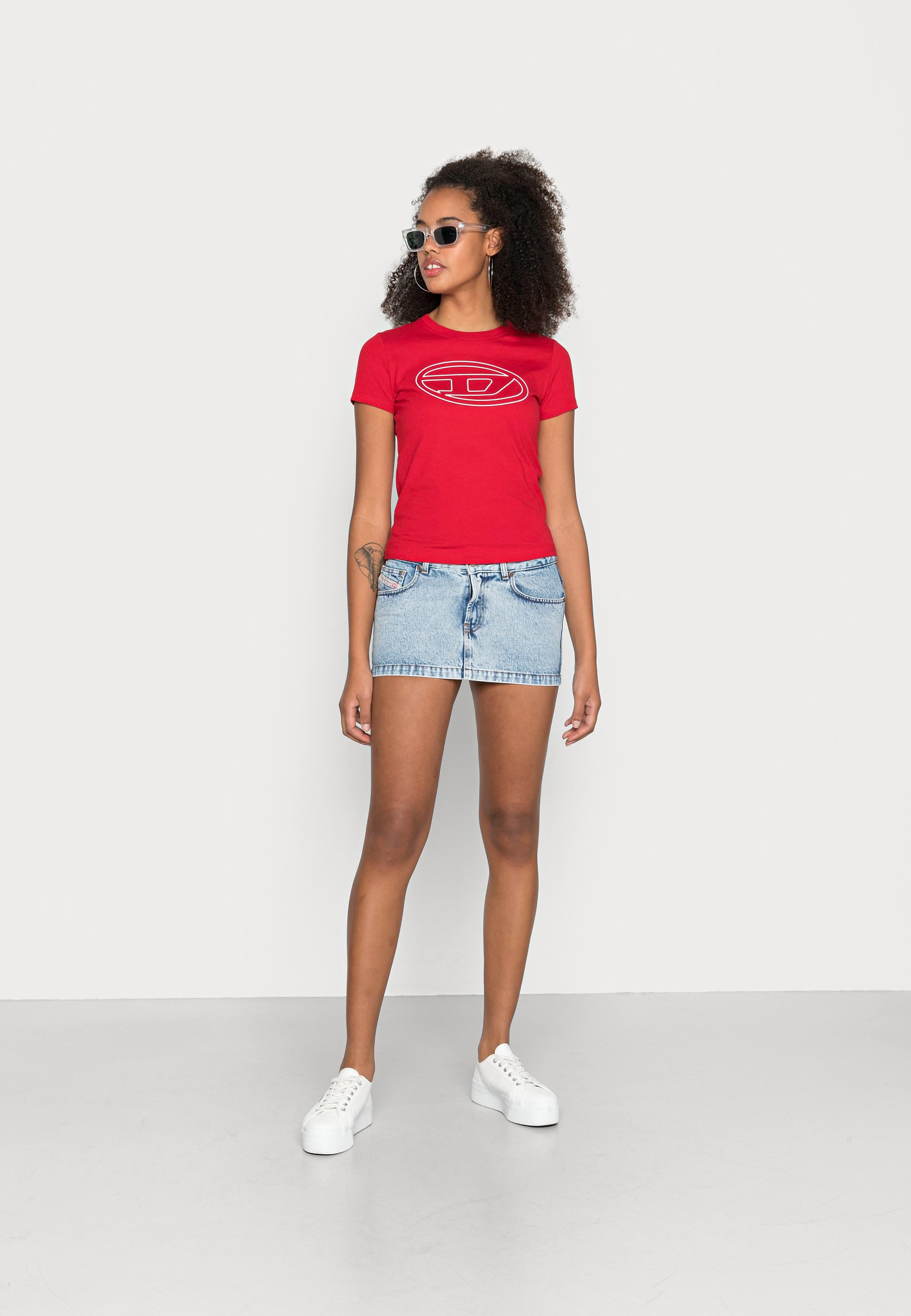 Diesel DE-RON DIESEL LIBRARY - Gonna di jeans - denim/carta da zucchero -  Zalando.it