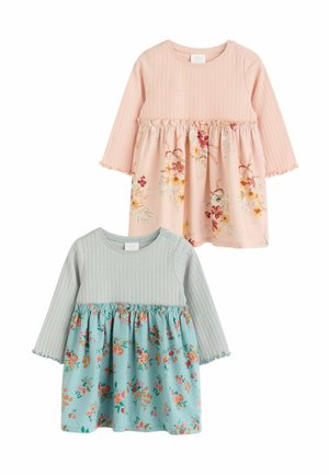 2 PACK-REGULAR FIT - Jerseykleid - pink blue floral
