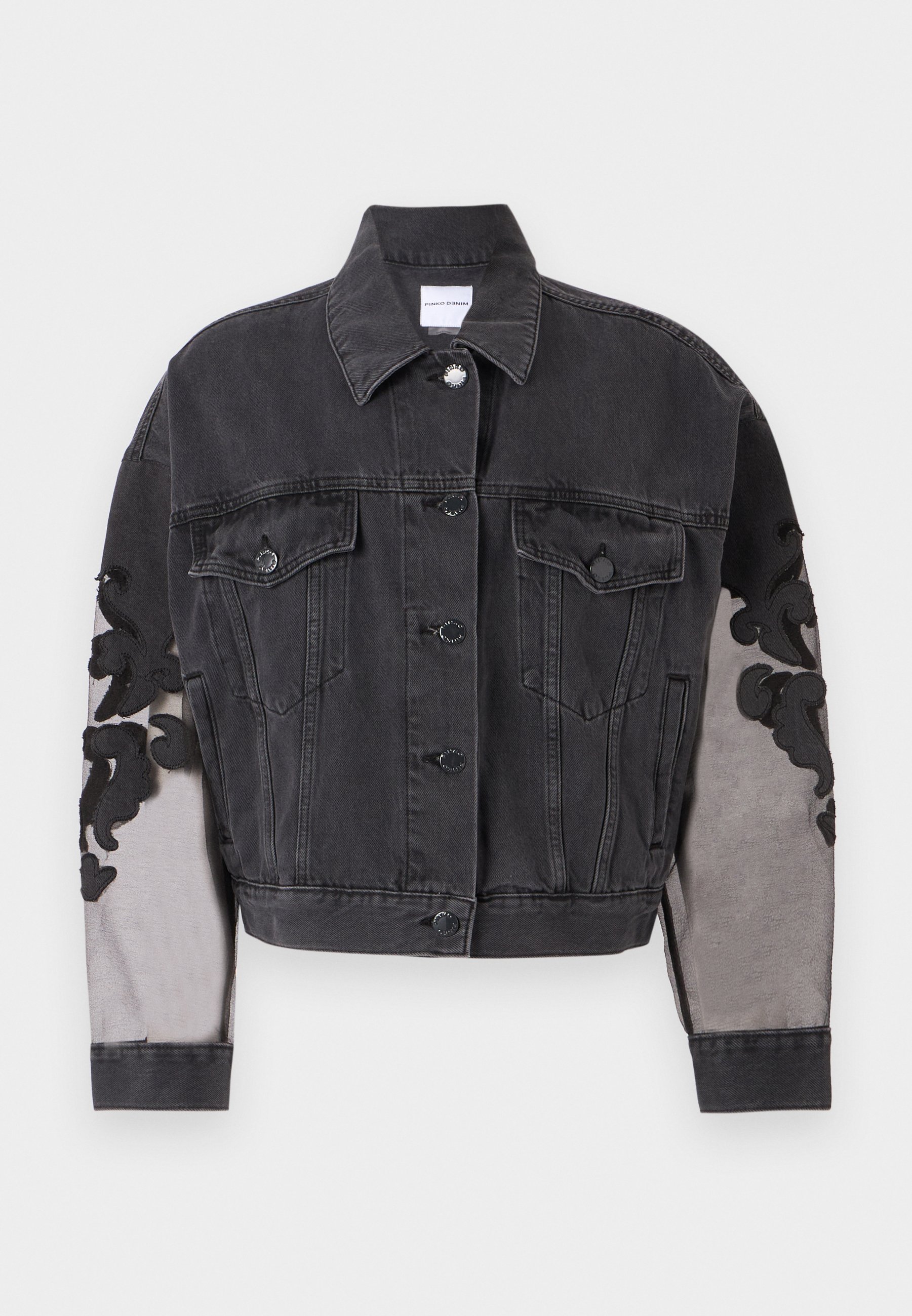 Pinko GABORONE - Denim jacket - black - Zalando.co.uk