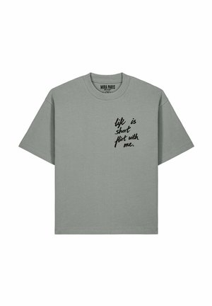 SUPERHEAVY BOXY TEE  - T-Shirt print - mottled grey