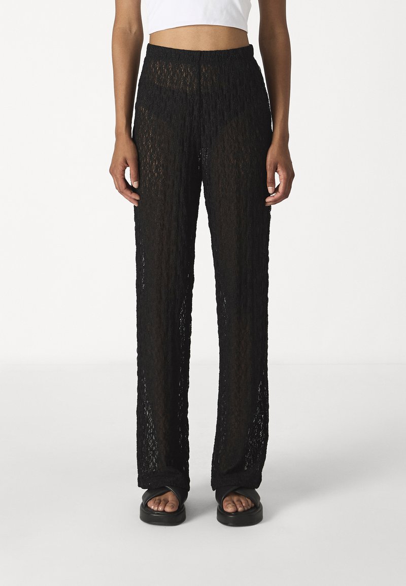 JJXX JXLEAH REGULAR FIT STRAIGH PANTS - Nadrágok - black