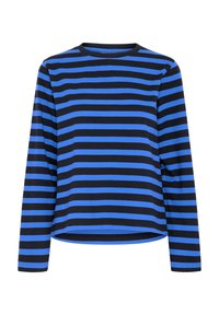 Unselected, navy bright blue striped