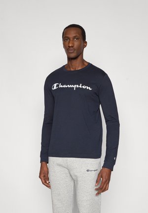 BASICS LONG SLEEVE LARGE LOGO - Maglietta a manica lunga - navy
