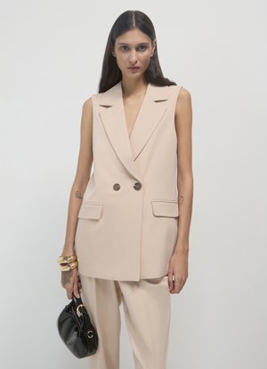 DOPPIOPETTO - Veste sans manches - beige medio