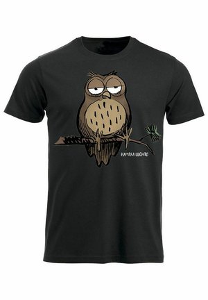 rockshirts BAD NATURE OWL - T-shirt con stampa - black