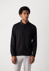 Lindbergh Športna jopa s kapuco na zadrgo - black