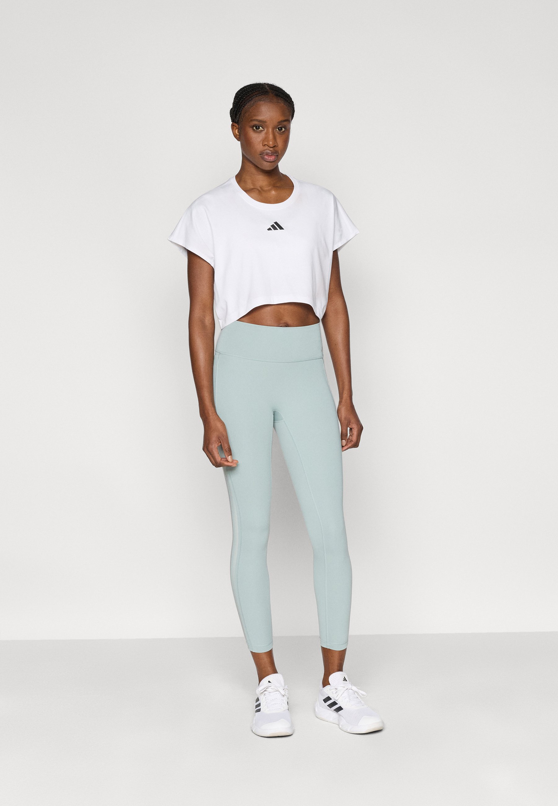 adidas Performance POWER WORKOUT CROPPED BOXY 3 STRIPES - Top