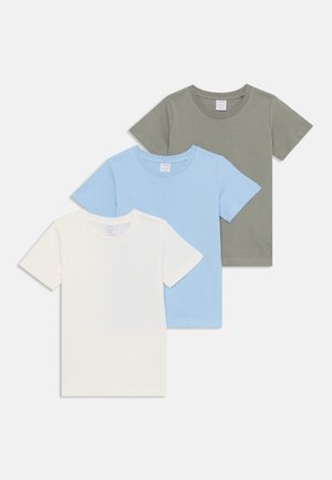 SOLID 3 PACK - Basic T-shirt - light blue
